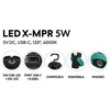 5W LED įkraunamas žibintuvėlis X-MPR, juodas, 6000K, IP54