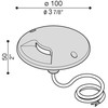 5W LED įleidžiamas lauko šviestuvas CNC 99 CL, antracito sp., 3000K
