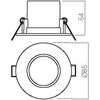 5W LED įleidžiamas šviestuvas PT 07, chromo sp., 4000K, IP44