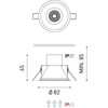5W LED įleidžiamas šviestuvas SHOT LIGHT M, baltas, 3000K, IP65