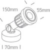 Bikuvalt 5W LED įsmeigiamas sodo šviestuvas, juodas, 3000K, 7070/W