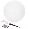 5W LED įsmeigiamas šviestuvas su saulės baterija GARDEN BALL, baltas, 3000K/RGB