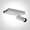 5W LED lubinis šviestuvas, baltas, 3000K, pakreipiamas, 65004A/W/W