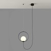5W LED pakabinamas šviestuvas HALO, juodos/baltos sp., 2700/3000K, dimeriuojamas, C3815171NDP