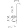 5W LED pakabinamas šviestuvas HALO, juodos/baltos sp., 2700/3000K, dimeriuojamas, C3815171NDP