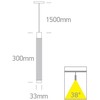 5W LED pakabinamas šviestuvas į magnetines sistemas ONELIGHT MINI/MIDI/MAXI, juodos/žalvario sp., 3000K, 42126AA/B/W