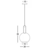 5W LED pakabinamas šviestuvas LIORA, baltos/mėlynos sp., 3000K, 2606