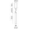 5W LED pakabinamas šviestuvas PIPE SLIM, baltas, 2700K, C3986190B