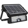 5W LED prožektorius V-TAC, 4000K (natūraliai balta), juodas, su saulės baterija