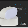 Sieninis šviestuvas V-tac 5W LED sieninis pakreipiamas šviestuvas, baltu korpusu, 3000K, IP65