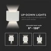 V-tac 5W LED sieninis šviestuvas, baltas, 3000K