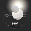 V-tac 5W LED sieninis šviestuvas, baltas, 4000K