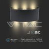 V-tac 5W LED sieninis šviestuvas, juodas, 3000K, IP65