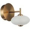 5W LED sieninis šviestuvas NICO, juodos/aukso/baltos sp., 3000K