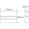 5W LED šviestuvas į magnetines sistemas FLAT, juodas, 3000/4000/5000K, 48V, 120°, 43108FA/B/V