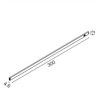 5W LED šviestuvas LINEA 300 į magnetinę sistemą PICO_LINE, juodas, 3000K, 100°, dimeriuojamas