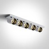 Lubinis šviestuvas 5x10W LED paviršinis akcentinis šviestuvas, baltas, GU10, 65505N/W