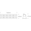 5x2W LED įleidžiamas šviestuvas, baltas, 3000K, 50502B/W/W