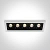 5x2W LED įleidžiamas šviestuvas, baltas, 3000K, 50502B/W/W
