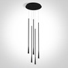 5x5W LED pakabinamas šviestuvas, juodas, 3000K, 63076C/B/W
