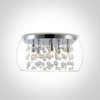 Lubinis šviestuvas 5x9W paviršinis lubų šviestuvas, chromo sp., G9, 62166B