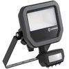 Ledvance 6-8W LED prožektorius FL 10 GEN4, juodas, 3000K, IP65, su judesio davikliu
