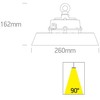 60/80/100W LED UFO šviestuvas, juodas, 4000/4700/5700K, dimeriuojamas, 63100N/V