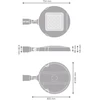 60W LED gatvės šviestuvas URBAN FLEX, pilkas, 4000K, 156° x 67°