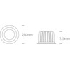 60W LED įleidžiamas šviestuvas, baltas, 4000K, 10160CA/W/C