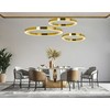 60W LED pakabinamas šviestuvas RING LUXURY 90, aukso sp., 3000K