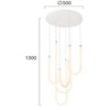60W LED pakabinamas šviestuvas YVONNE, baltas, 3000K, 4319300