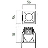6,2/8,9W LED įleidžiamas šviestuvas XDOMINO, juodas, 4000K
