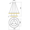 62W LED pakabinamas šviestuvas FEBE, baltas, 3000K, dimeriuojamas, 01-2887