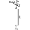 6,3W LED pakabinamas šviestuvas TUB S P 300 į magnetinę sistemą MICRO_LINE, juodas, 3000K, 36°