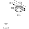 6,3W LED šviestuvas SOL MINI į magnetinę sistemą MICRO_LINE, vario/juodos sp., 3000K, DALI