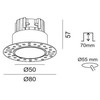 6,3W LED užglaistomas šviestuvas INVISIBLE MINI R, juodas, 3000K, IP44