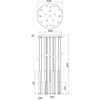 64W LED pakabinamas šviestuvas MADISON, juodas, 3000K, 01-2060