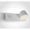 6+4W LED sieninis šviestuvas, baltas, 3000K, 65147A/W/W