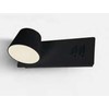 6+4W LED sieninis šviestuvas, juodas, 3000K, 65147/B/W