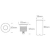 6,5W LED įleidžiamas į žemę šviestuvas, plieno sp., 3000K, IP67, 69068CH/W