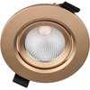 6,5W LED įleidžiamas pakreipiamas šviestuvas PT 08, matinės aukso sp., 3000K