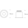 6,5W LED įleidžiamas šviestuvas, baltas, 3000K, 10107WD/W/W