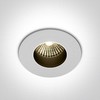 6,5W LED įleidžiamas šviestuvas, baltas, 3000K, 10107H/W/W
