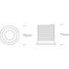 6,5W LED įleidžiamas šviestuvas, baltas, 4000K, 10107H/W/C