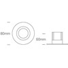 6,5W LED įleidžiamas šviestuvas, juodas, 3000/3500/4000K, dimeriuojamas, 10107HA/B/V