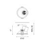 6,5W LED įleidžiamas šviestuvas SHOT LIGHT M ASYMM, juodas, 2700K, dimeriuojamas