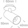 6,5W LED įleidžiamo montavimo pakreipiamas šviestuvas, baltas, 3000/3500/4000K, 11107RA/W/V