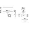 6,5W LED įleidžiamo montavimo šviestuvas PLUS MINI RECESSED, juodas, 2700K, 10°-41°