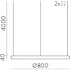 65W LED pakabinamas šviestuvas - modulis LOOP, juodas, 2700/3000K, C3997170N