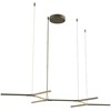 65W LED pakabinamas šviestuvas STICK, matinės žalvario sp., 3000K, dimeriuojamas, 01-2796